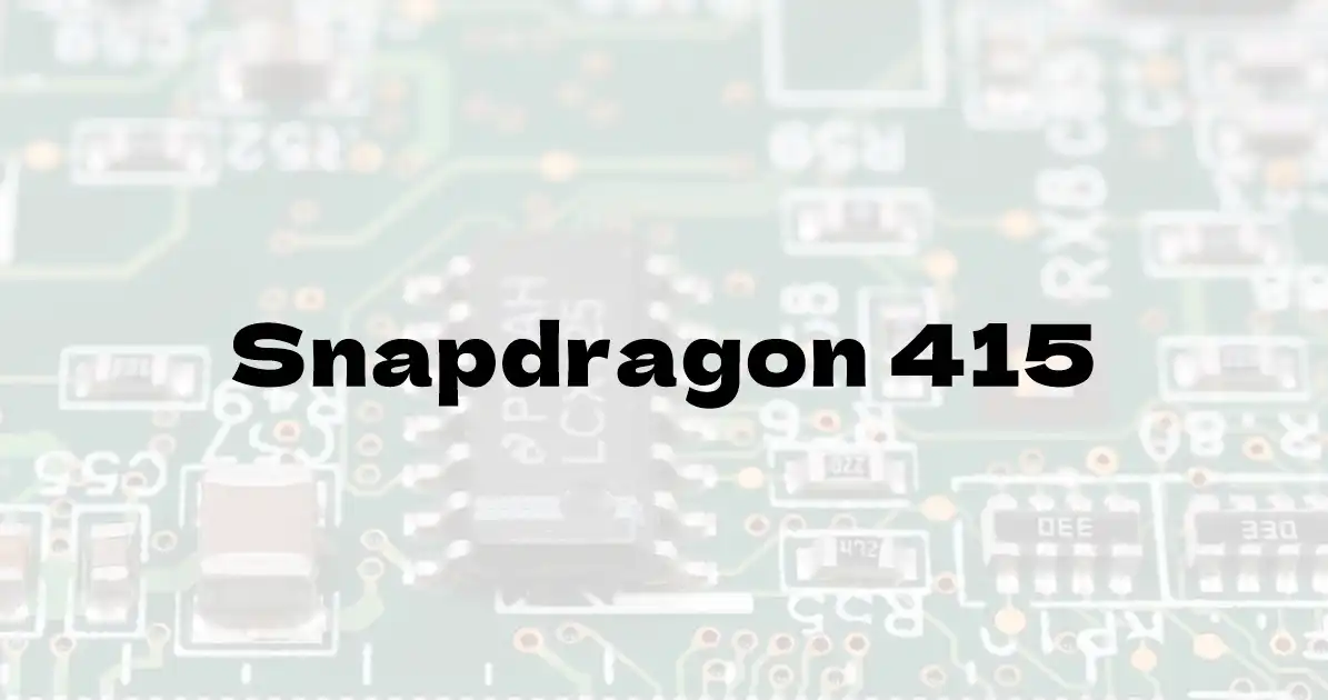 Qualcomm Snapdragon 415のベンチマーク結果